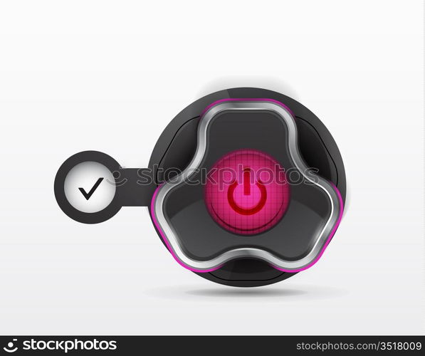 Vector power button - icon