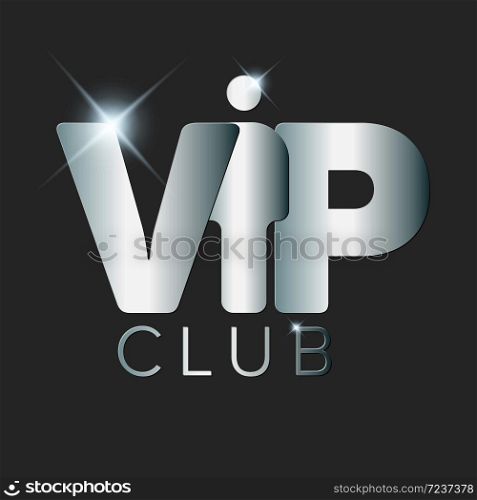 Vector premium VIP club membership invitation template - silver luxury version. VIP club invitation template