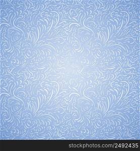 Vector pretty Seamless frost decor background on blue. EPS10 opacity