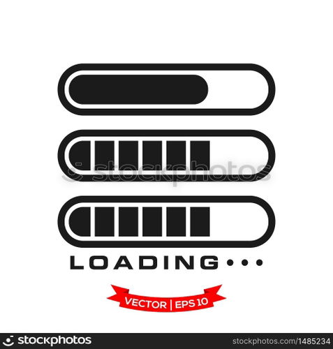 vector progress loading bar, loading icon, loading illustration