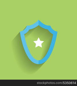 Vector protection shield flat icon