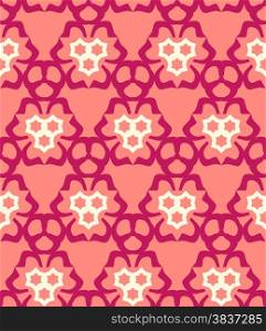 vector psychedelic abstract colorful violet red cream pink seamless pattern &#xA;