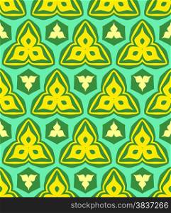 vector psychedelic abstract colorful yellow green seamless pattern &#xA;