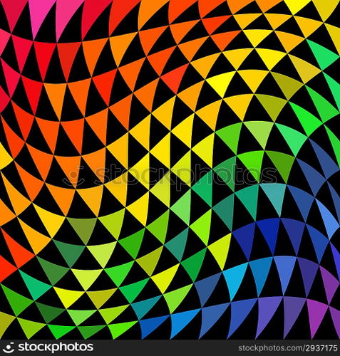 Vector Psychedelic Triangle Pattern