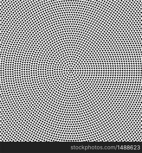 Vector radial halftone black background pattern of triangles.. Vector radial halftone black background pattern of triangles