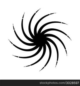 vector radial spiral black and white background. vector radial spiral black and white background illustration. abstract circular swirl design element for vortex patterns