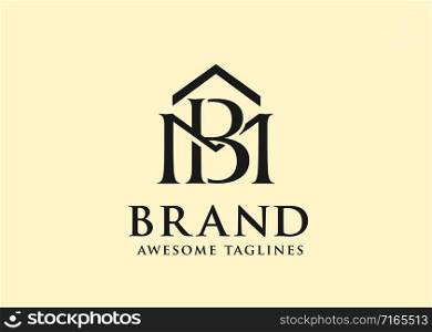 Vector real estate with initial Letter MB or BM Logo design template