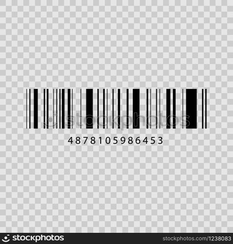 Vector realistic barcode code icon on background