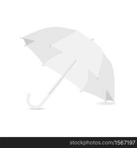 vector realistic image of an open white umbrella