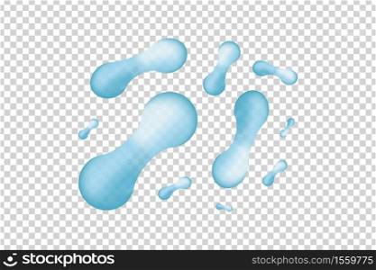 Vector realistic isolated probiotics bacteria for template decoration on the transparent background.