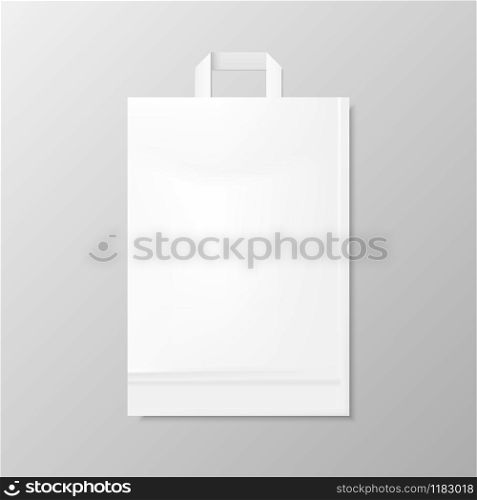 Vector realistic shopping white bag