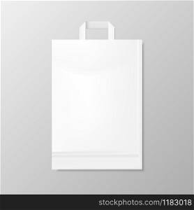 Vector realistic shopping white bag