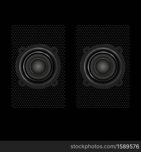 Vector Realistic Speakers. Vector Design Elements Set for Web Design, Banners, Presentations or Business Cards, Flyers, Brochures and Posters.. Vector Realistic Speakers. Vector Design Elements Set for You Design