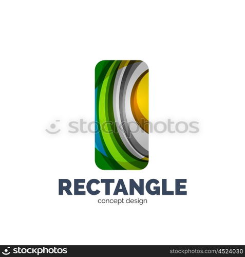Vector rectangle logo, abstract template