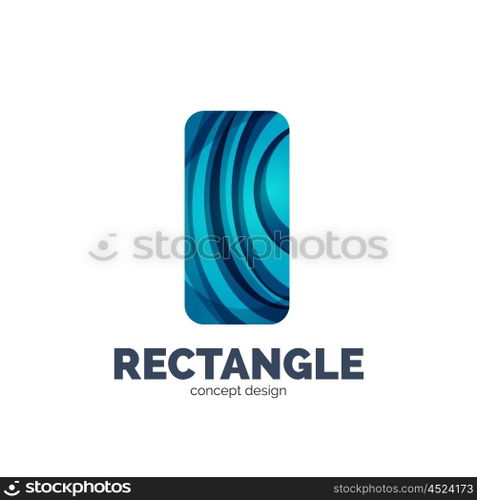 Vector rectangle logo, abstract template