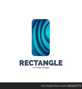 Vector rectangle logo, abstract template