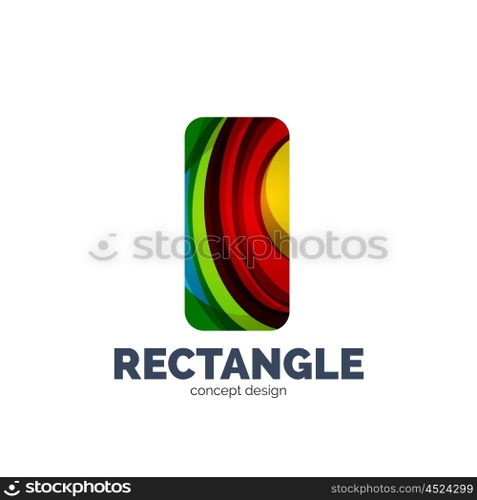 Vector rectangle logo, abstract template