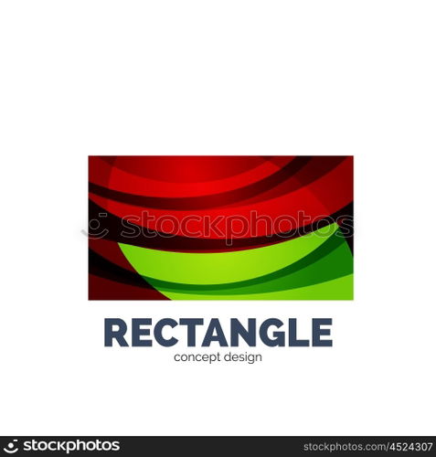 Vector rectangle logo, abstract template