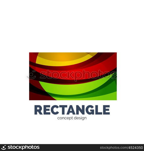 Vector rectangle logo, abstract template