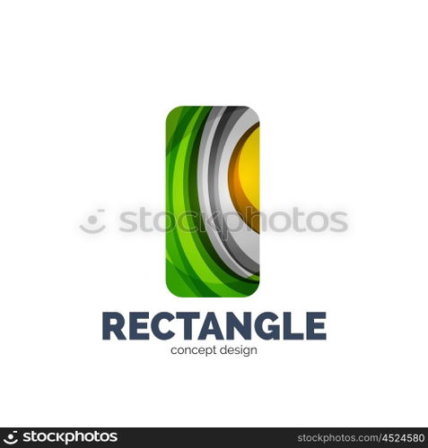 Vector rectangle logo, abstract template