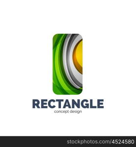 Vector rectangle logo, abstract template