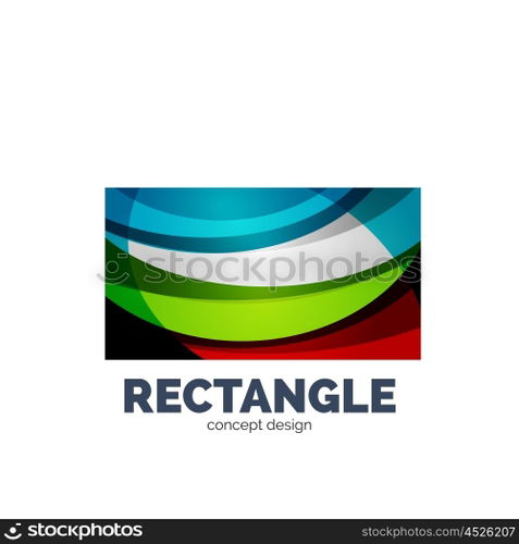 Vector rectangle logo, abstract template