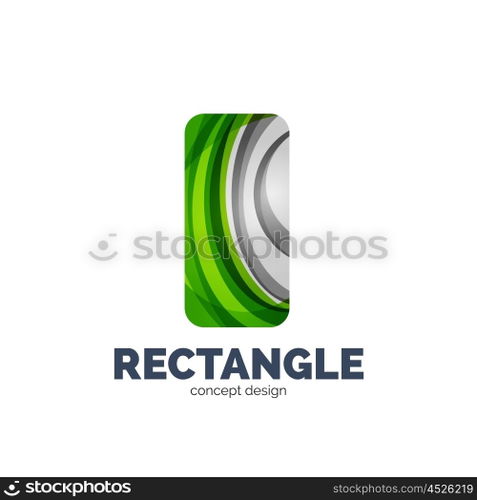 Vector rectangle logo, abstract template
