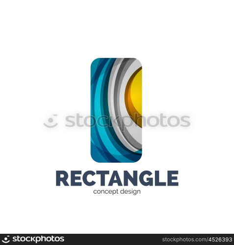 Vector rectangle logo, abstract template