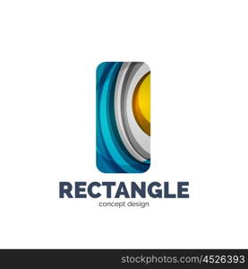 Vector rectangle logo, abstract template