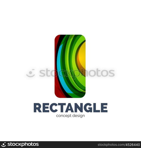 Vector rectangle logo, abstract template