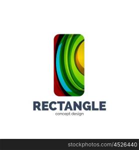 Vector rectangle logo, abstract template