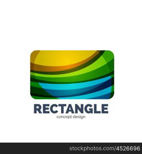 Vector rectangle logo, abstract template