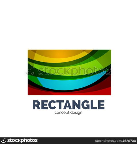 Vector rectangle logo, abstract template