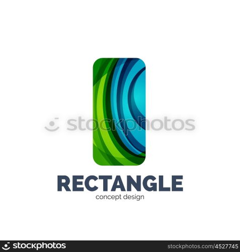 Vector rectangle logo, abstract template