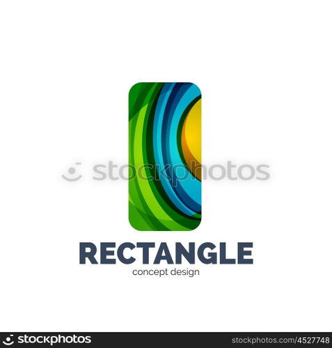 Vector rectangle logo, abstract template