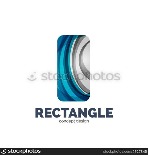 Vector rectangle logo, abstract template