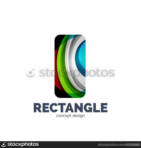 Vector rectangle logo, abstract template