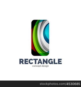 Vector rectangle logo, abstract template