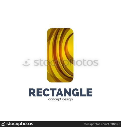 Vector rectangle logo, abstract template