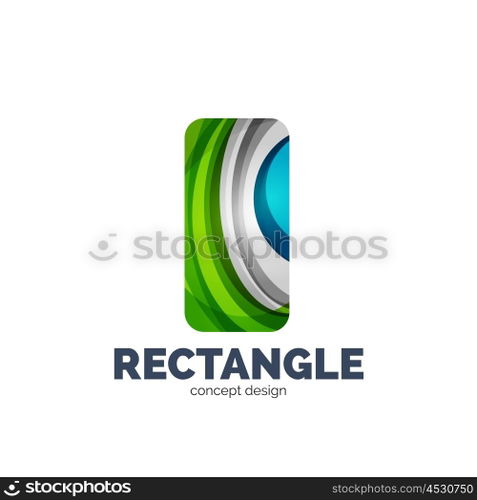 Vector rectangle logo, abstract template