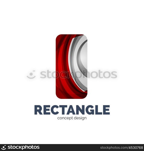 Vector rectangle logo, abstract template