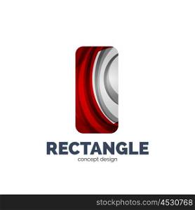 Vector rectangle logo, abstract template