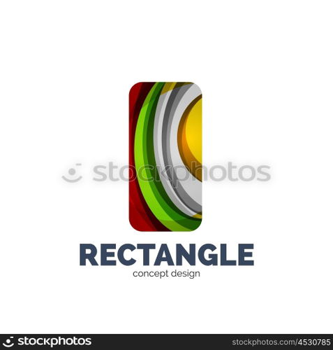 Vector rectangle logo, abstract template