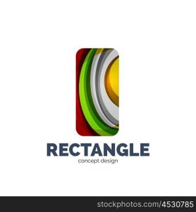 Vector rectangle logo, abstract template