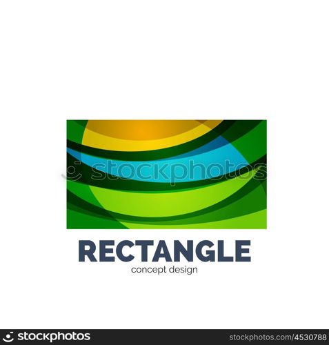 Vector rectangle logo, abstract template