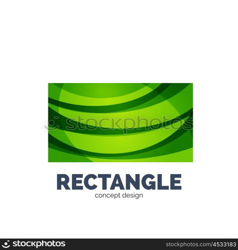 Vector rectangle logo, abstract template