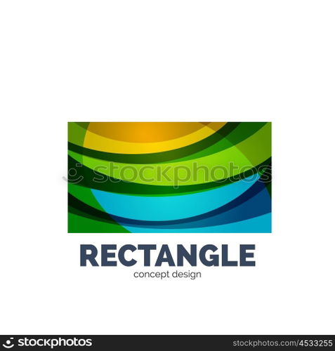 Vector rectangle logo, abstract template