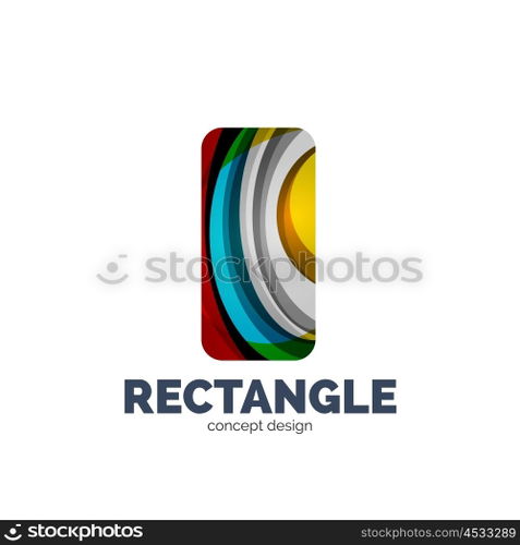 Vector rectangle logo, abstract template