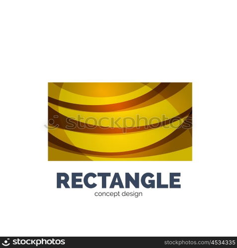 Vector rectangle logo, abstract template