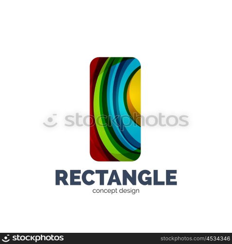 Vector rectangle logo, abstract template